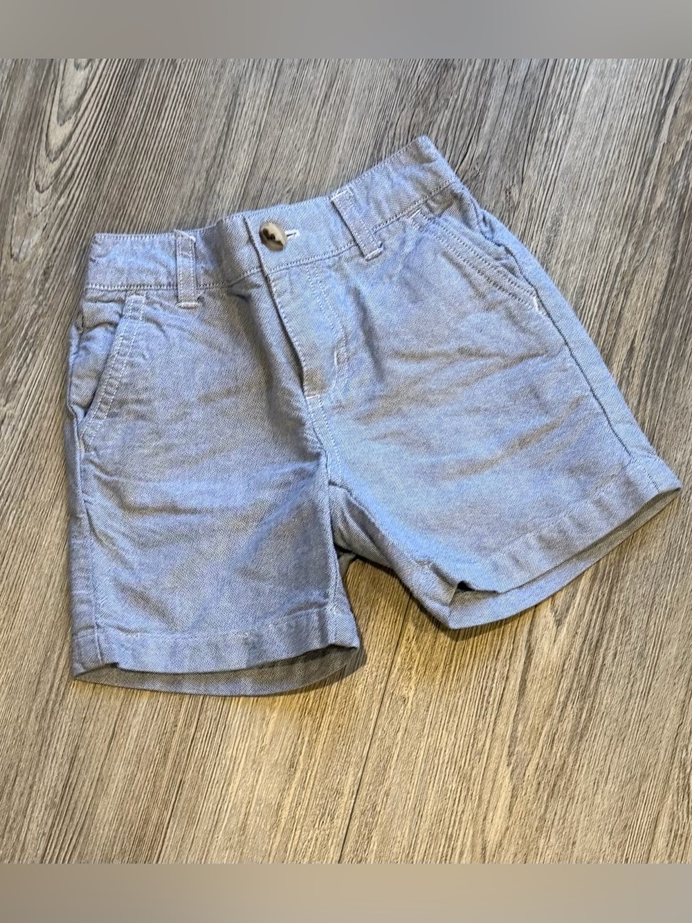 Janie and Jack Light Blue Cotton Shorts